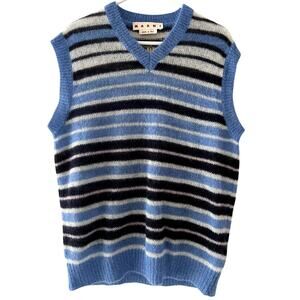 MARNI Mohair Fuzzy Wuzzy Made In Italy Men's Sz 50 Vest Unused Rare Super Soft